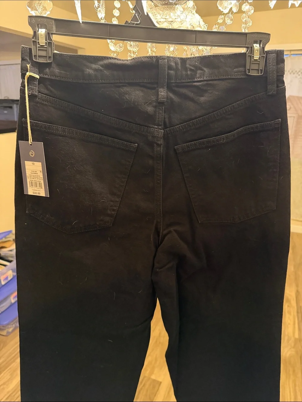 NWT Universal Thread High-Rise Straight Leg Jeans in Black - Picture 6 of 7